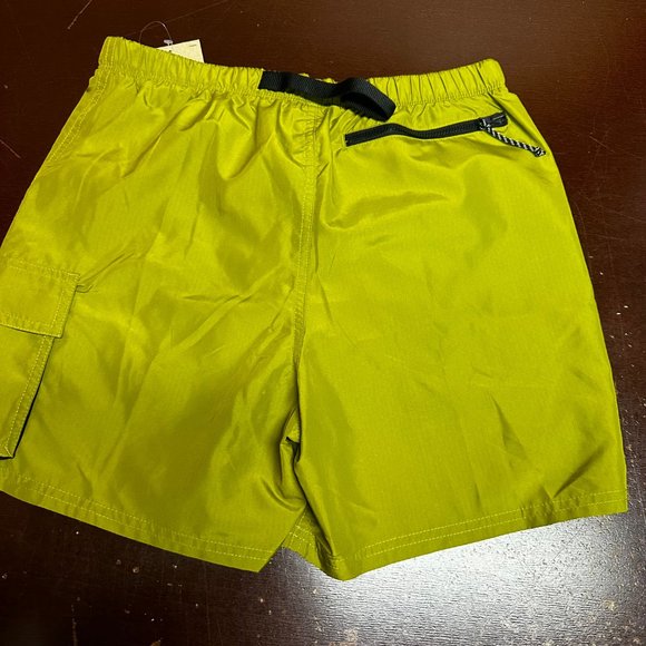 Nike Mens Green Pockets Belted Elastic Waist Volley Swim Shorts Size S M L XL - Picture 2 of 8